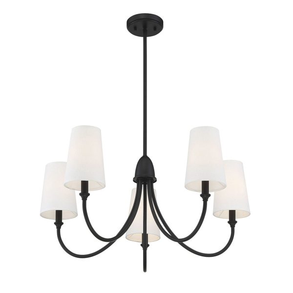 Cameron Mat Siyah 5 'li Avize