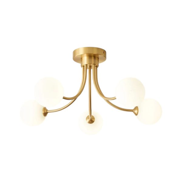 Sping 5 Kollu Avize (Mat Gold)